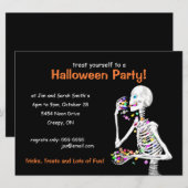 Halloween-Party Skeleton Einladung (Vorne/Hinten)