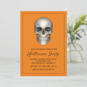 Halloween-Party Skeleton Einladung (Stehend Vorderseite)
