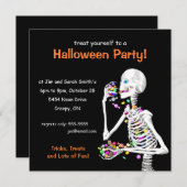 Halloween-Party Skeleton Einladung (Vorne/Hinten)