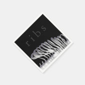 Halloween-Party Skeleton Knochen Rib Käfig Spooky Serviette (Ecke)