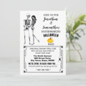 Halloween-Party-Skelett Einladung (Stehend Vorderseite)