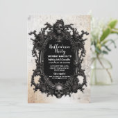 Halloween-Party Skull Frame Gothday Einladung (Stehend Vorderseite)