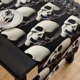 Halloween-Party Skull Pattern Schwarzer Tischläufe Kurzer Tischläufer