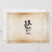Halloween-Party Skull Top Hat Bow Krawatte Spook E Einladung (Rückseite)