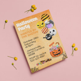 Halloween-Party Spaß Kinder und Erwachsene Einladung