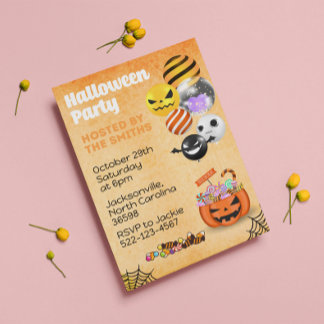 Halloween-Party Spaß Kinder und Erwachsene Einladung
