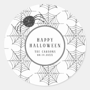 Halloween-Party spendet Dekorationen Spiders Web Runder Aufkleber