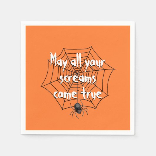 Halloween-Party Spider im Web Serviette (Vorderseite)