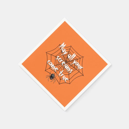 Halloween-Party Spider im Web Serviette (Ecke)