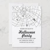 Halloween-Party Spider Wed Doodle Kraft Einladung (Vorderseite)