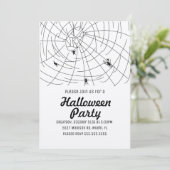 Halloween-Party Spider Wed Doodle Kraft Einladung (Stehend Vorderseite)