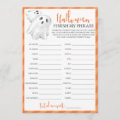 Halloween-Party-Spiel beendet meine Formulierung (Vorderseite)