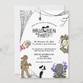 Halloween-Party | Spooker Horror Kostümnacht Einladung (Vorderseite)