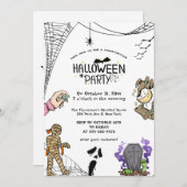 Halloween-Party | Spooker Horror Kostümnacht Einladung (Vorne/Hinten)