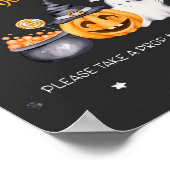 Halloween-Party Spooky Birthday Foto Stand Sign Poster (Ecke)