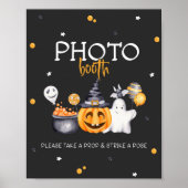 Halloween-Party Spooky Birthday Foto Stand Sign Poster (Vorne)