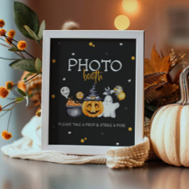 Halloween-Party Spooky Birthday Foto Stand Sign Poster