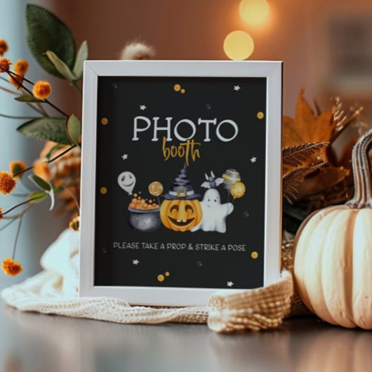 Halloween-Party Spooky Birthday Foto Stand Sign Poster