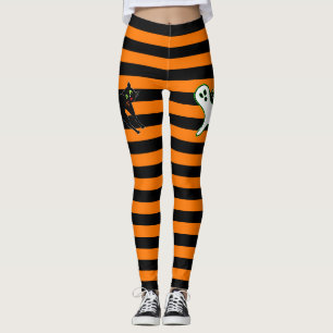 Halloween-Party Spooky Cat Niedlich Ghost Black Or Leggings