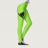 Halloween-Party Spooky Cat Niedlich Ghost Neon Gre Leggings (Rechts)