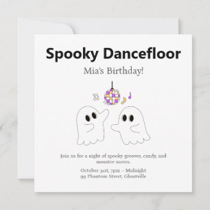 Halloween-Party   Spooky Dancefloor Ghost Feiertagskarte