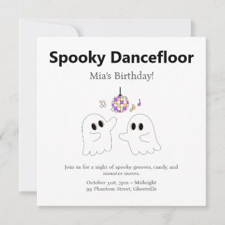 Halloween-Party | Spooky Dancefloor Ghost Feiertagskarte