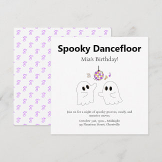 Halloween-Party | Spooky Dancefloor Ghost Feiertagskarte