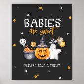 Halloween-Party Spooky Geburtstagsschild Poster (Vorne)
