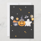 Halloween-Party Spooky Geburtstagszeit Kapselkarte Einladung (Rückseite)