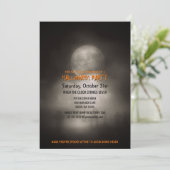 Halloween-Party Spooky Moonlight Friedhof Einladung (Stehend Vorderseite)