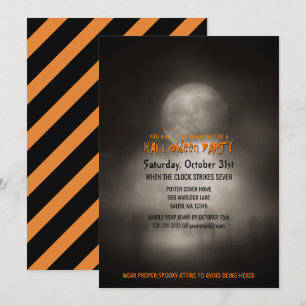 Halloween-Party Spooky Moonlight Friedhof Einladung