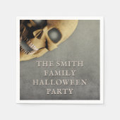 Halloween-Party Spooky Skeleton Skull Personalisie Serviette (Vorderseite)