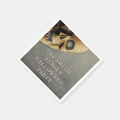 Halloween-Party Spooky Skeleton Skull Personalisie Serviette (Ecke)