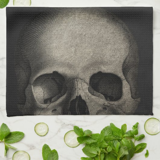 Halloween-Party Spooky Skull Geschirrtuch (Gefaltet)