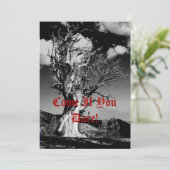 Halloween-Party Spooky Tree Monster Bash Einladung (Stehend Vorderseite)