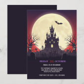 Halloween-Party Spuk Castle Einladung (Vorne/Hinten)