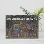 Halloween-Party-Spuk Haus-Einladung Einladung (Stehend Vorderseite)