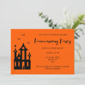 Halloween Party Spuk House Black I Einladung (Stehend Vorderseite)