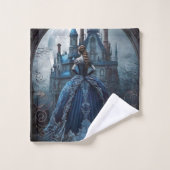 Halloween-Party Spuk House Blue Night Beängstigend Badhandtuch Set (Waschlappen)