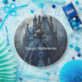 Halloween-Party Spuk House Blue Night Beängstigend Pappteller (Party)