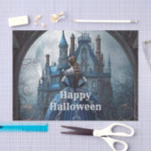 Halloween-Party Spuk House Blue Night Beängstigend Seidenpapier (Handwerk)