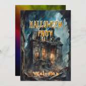 Halloween-Party Spuk House Einladung (Vorne/Hinten)