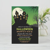 Halloween-Party Spuk House Horror Fledermäuse lade Einladung (Stehend Vorderseite)