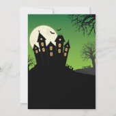 Halloween-Party Spuk House Horror Fledermäuse lade Einladung (Rückseite)