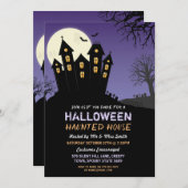 Halloween-Party Spuk House Horror Moon Einladung (Vorne/Hinten)
