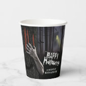 Halloween-Party Spuk House Spooky Pappbecher (Rückseite)