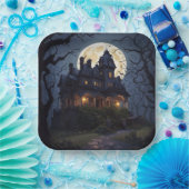 Halloween-Party Spuk Mansion Pappteller (Party)