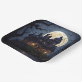 Halloween-Party Spuk Mansion Pappteller (Gewinkelt)