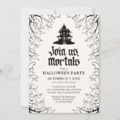 Halloween-Party Spukhaus Einladung (Vorderseite)