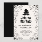 Halloween-Party Spukhaus Einladung (Vorne/Hinten)